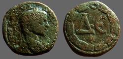 Ancient Coins - Severus Alexander AE20 ΔΕ in wreath.  Antioch