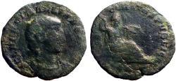 Ancient Coins - Hannibalianus AE17 half follis.  Euphrates reclining. Constantinople