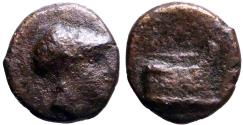 Ancient Coins - Kings of Macedon. Demetrios I Poliorketes AE11  Athena / Galley