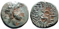Ancient Coins - Mysia, Pergamon AE16 Asklepios / Staff entwined w. serpent