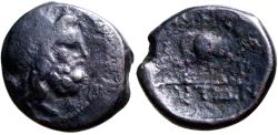 Ancient Coins - Thessaly, Magnetes AE17 Dichalkon. Zeus / Centaur Chiron