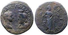 Ancient Coins - Gordian III AE25 Odessos, Thrace. Hygeia feeding serpent from patera