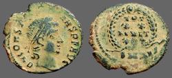 Ancient Coins - Constantius II AE4 Vows in wreath, VOT/XX/MVLT/XXX.   