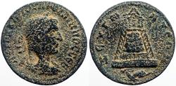Ancient Coins - Philip I AE30 Commagene, Zeugma. Tetrastyle temple with statue of Zeus