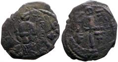 Ancient Coins - Crusaders, Antioch. Tancred AE23 Follis. St. Peter overstruck earlier issue of Tancred