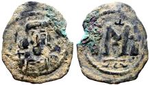 Ancient Coins - Arab imitative of Constantine IV AE22 Follis. Constantinople