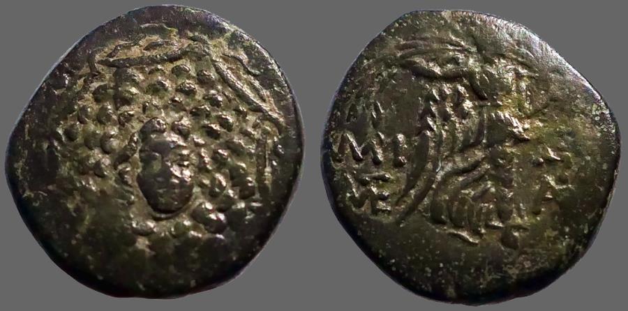 Ancient Coins - Pontos, Amisos AE21, Aegis with facing head of Gorgon at center