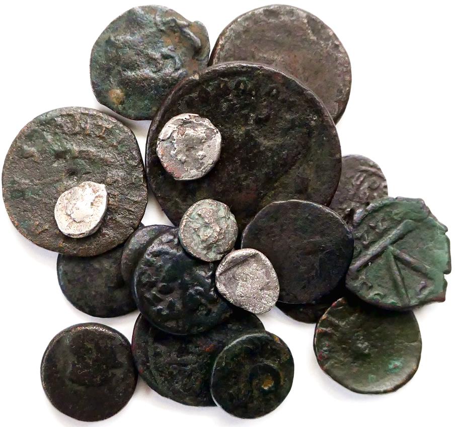 19 ancient coins AE and AR | Lots & Collections
