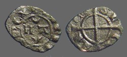 World Coins - Italy, Sicily. Manfred von Hohenstaufen bi denaro. Cross pattee 1258-1266 AD.    