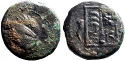 Ancient Coins - Skepsis, Troas AE19 Pegasos / Tree within frame