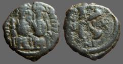 Ancient Coins - Justin II & Sophia AE18 1/2 Follis. Nikomedia