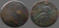 Us Coins - Pre-Federal United States Machins Mill AE27. 1/2 Penny. 1778