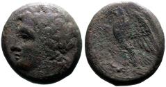 Ancient Coins - Sicily, Syracuse AE22 time of Hiketas II