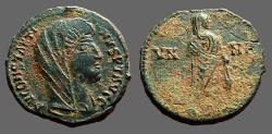 Ancient Coins - Constantine I The Great AE4 Constantine veiled and standing right 