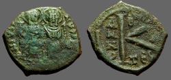 Ancient Coins - Justin & Sophia 1/2 follis. Thessalonica 