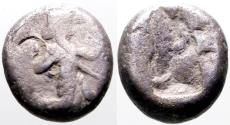 Ancient Coins - Lydia, Achaemenid Kings of Persia. AR14.8 Siglos
