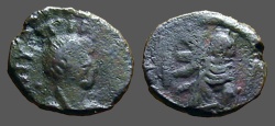 Ancient Coins - Justin I AE10 pentanummium, Tyche on Antioch seated in shrine    SB#111 Mint of Antioch.