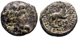 Ancient Coins - Seleucus and Pieria, Antioch AE19 Zeus / Ram running