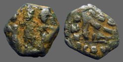 Ancient Coins - Heraclius AE follis, Heraclius, Heraclius Constantine, Empress Martina.