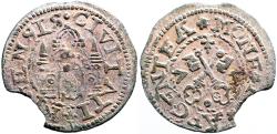 World Coins - Latvia, Riga AR18.5 Schilling City Gateway / Coat of Arms w. crossed keys. 1575