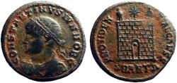 Ancient Coins - Constantine II as Caesar AE20 Follis. Campgate.  Antioch