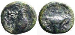 Ancient Coins - Aeolis, Kyme AE10 Eagle / Cup
