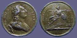 World Coins - France, Louis XVI, 40mm Firmata Consilio Commercia Medal    1781. 
