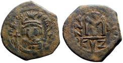 Ancient Coins - Maurice Tiberius AE33 Follis. Cyzicus