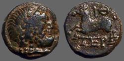 Ancient Coins - Termessus Maior AE17 Zeus / Horse galloping.