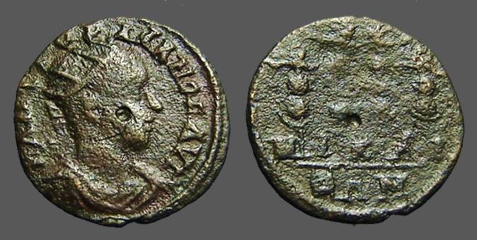Ancient Coins - Gordian III AE19 Nicaea, Military Standards