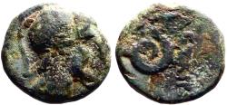 Ancient Coins - Mysia, Pergamon. King Philetairos AE13 Athena / Serpent rising