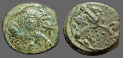 Ancient Coins - Constantine X AE28 Follis  Christ / Bust of Constantine X   