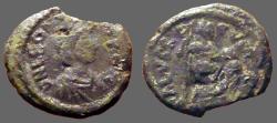 Ancient Coins - Leo I AE2 (20mm) Leo w. foot on captive, holds standard