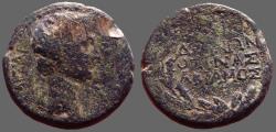 Ancient Coins - Tiberius AE20 Sardes, Lydia.  Magistrate Opinus Akiamos.