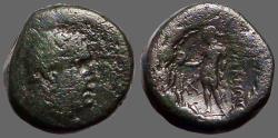 Ancient Coins - Sardes, Lydia AE16 Herakles / Apollo w. bird & laurel branch.