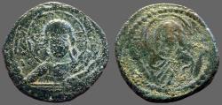 Ancient Coins - Anonymous AE25 Follis.  Class G attributed to  Romanus IV