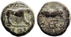 Ancient Coins - Phrygia, Laodikeia AE14 Kapros and Lykos