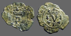 World Coins - Fernando V & Isabella, 18mm billon Blanca. 1474-1504 AD. 