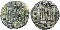 World Coins - Spain. Alfonso X Billon AE13 Obolo