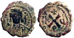 Ancient Coins - Maurice Tiberius AE20 Decanummium. Antioch, year 5