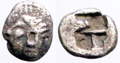 Ancient Coins - Asia Minor Uncertain AR5 Tetartemorion
