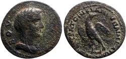 Ancient Coins - Phrygia, Apameia AE23 Pseudo-autonomous issue.  Veiled Boule / Eagle