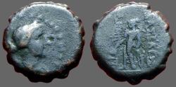 Ancient Coins - Seleukid, Demetrius I AE12 Artemis / Apollo w. arrow & bow