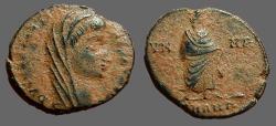 Ancient Coins - Constantine I The Great AE4 Constantine veiled and standing right   