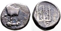 Ancient Coins - Thrace, Byzantion AR11 Hemidrachm