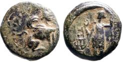 Ancient Coins - Pamphylia, Perge AE11 Sphinx / Artemis