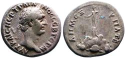 Ancient Coins - Trajan AR22 Didrachm. Cappadocia, Caesarea. Mount Argaeus surmounted by Helios