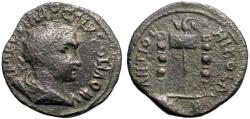 Ancient Coins - Valerian I AE20 Pisidia, Antioch. Military Vexillim