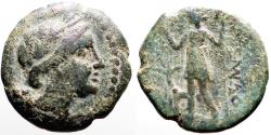 Ancient Coins - Pamphylia, Perge AE19 Apollo / Artemis w. stag
