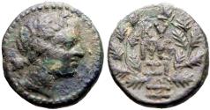 Ancient Coins - Mysia, Kyzikos AE18 Kore / Wreath